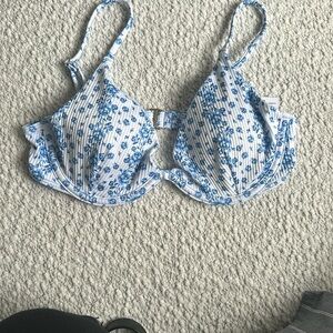Floral Blue swim top
